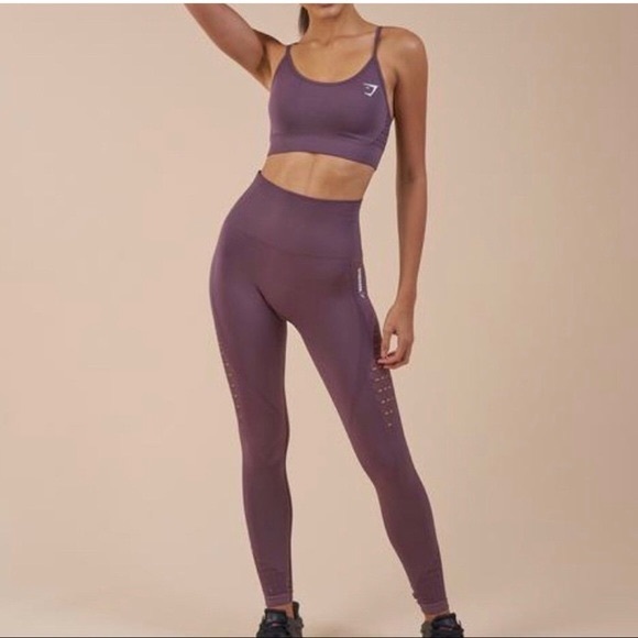 ❌SOLD❌Gym Shark plum energy seamless leggings - Picture 1 of 7